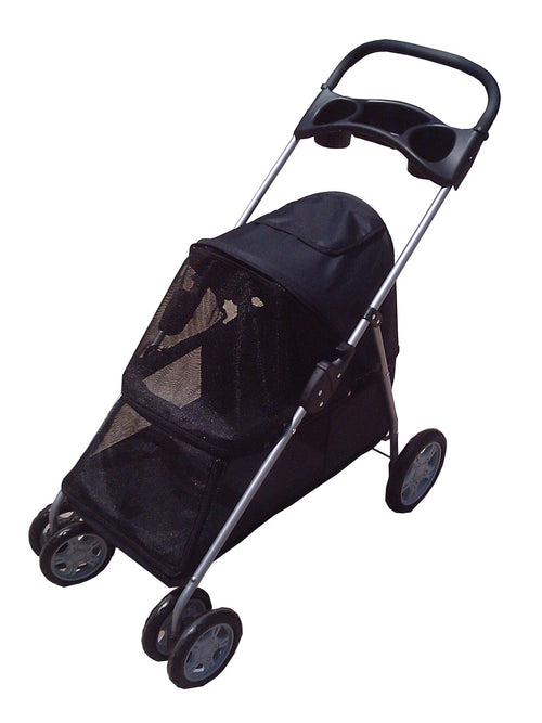 Buggy pour Chien 4 Roues Noir - 94 x 46 x 91,5 cm