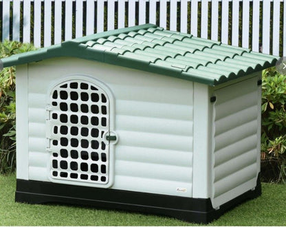 Topmast Hondenhok kunststof Rooftop - weersbestendig Large 111 x 84 x 80 cm - Antraciet