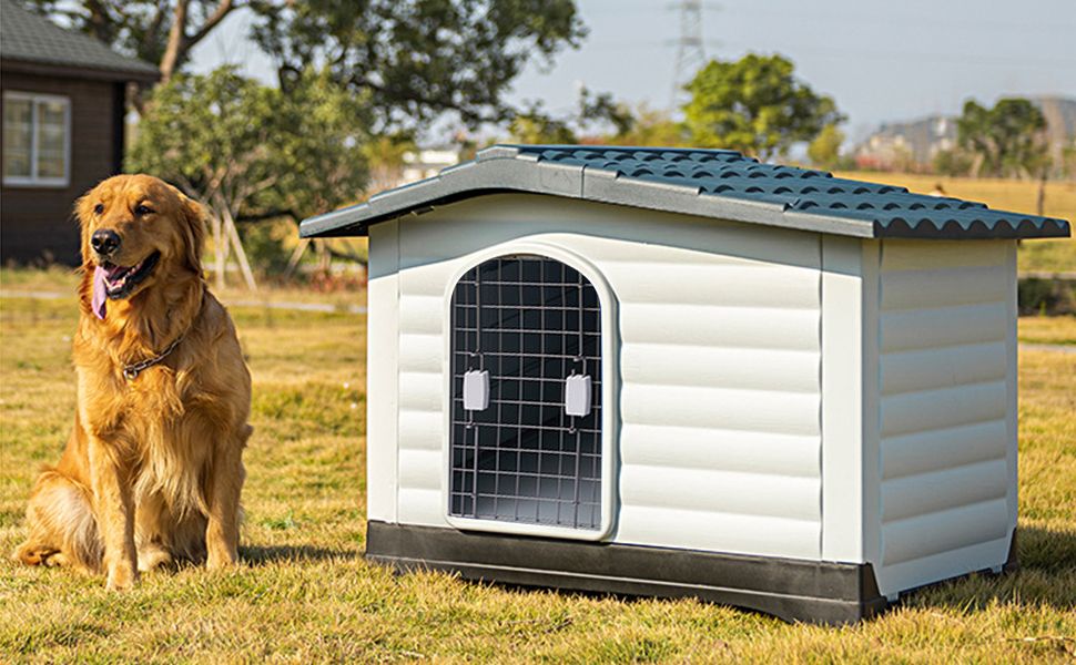 Topmast Hondenhok kunststof Rooftop - Medium - weersbestendig  68,9 x 91,4 x 66,0 cm