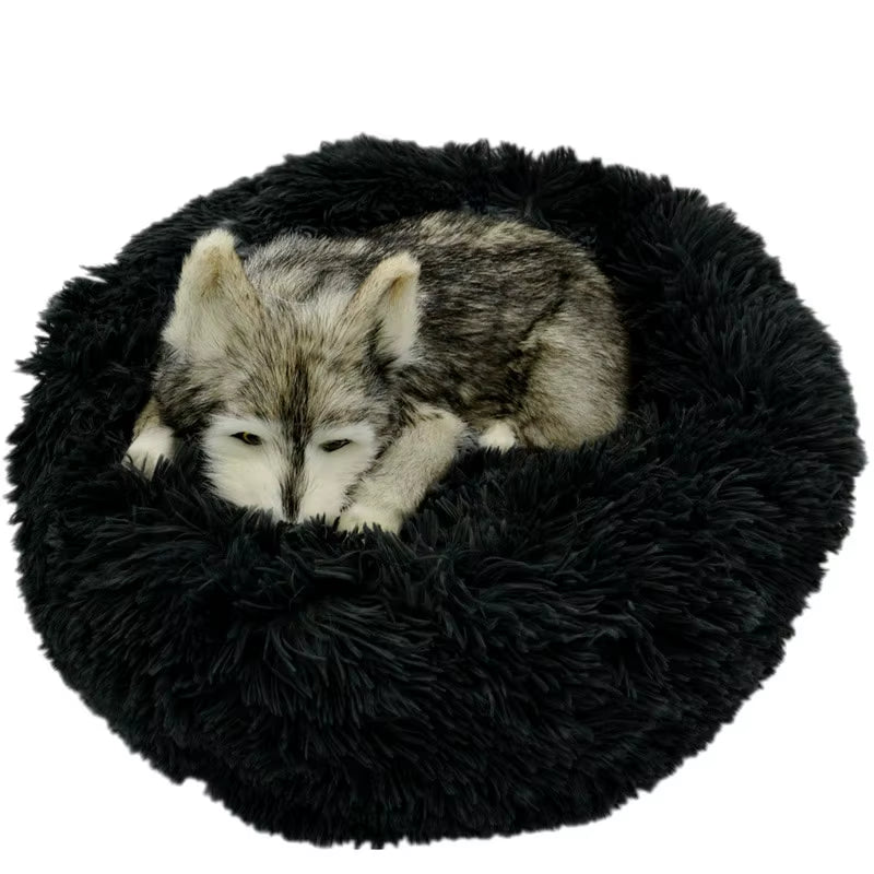 Pet Dog Bed for Dog Large Big Small for Cat House round Plush Mat Sofa Dropshipping Products Pet Calming Bed Dog Donut Bed