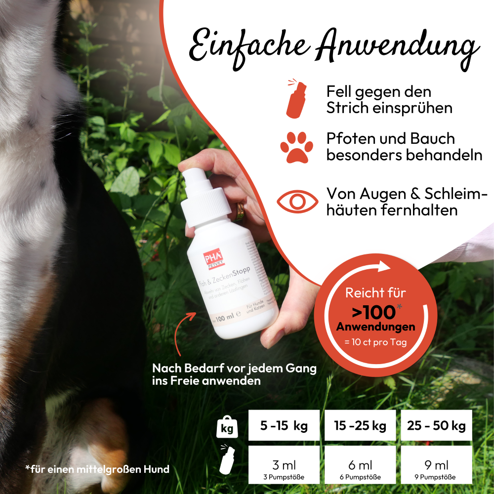 PHA spray anti-puces et tiques pour chiens et chats 100 ml Kauartikel.com GmbH
