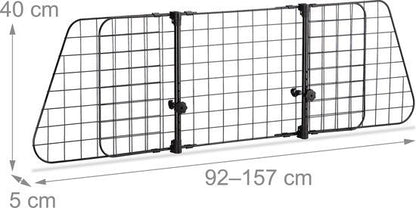 Topmast Hondenrek auto - achterbank - universeel - verstelbaar - 106 - 145 cm - bagagerek