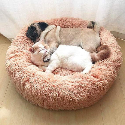 Topmast Fluffy Donut Dierenmand - 65 cm - Camel - M