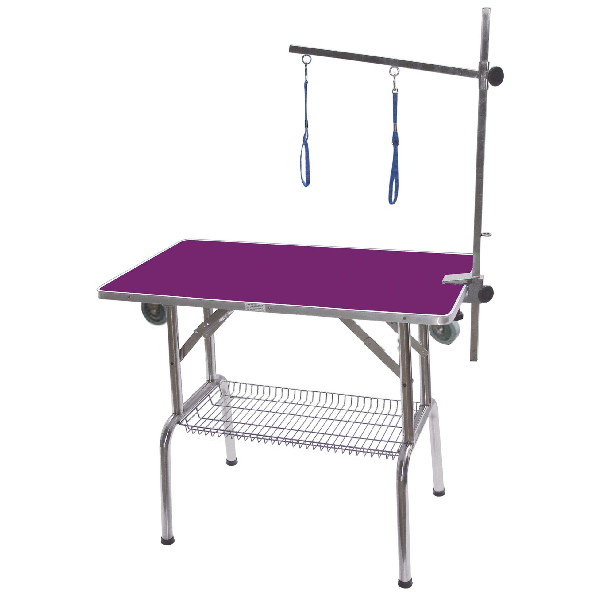 Table de toilettage pliante à potence simple avec roulettes – Phoenix Universal – 95 x 55 cm Trufféo