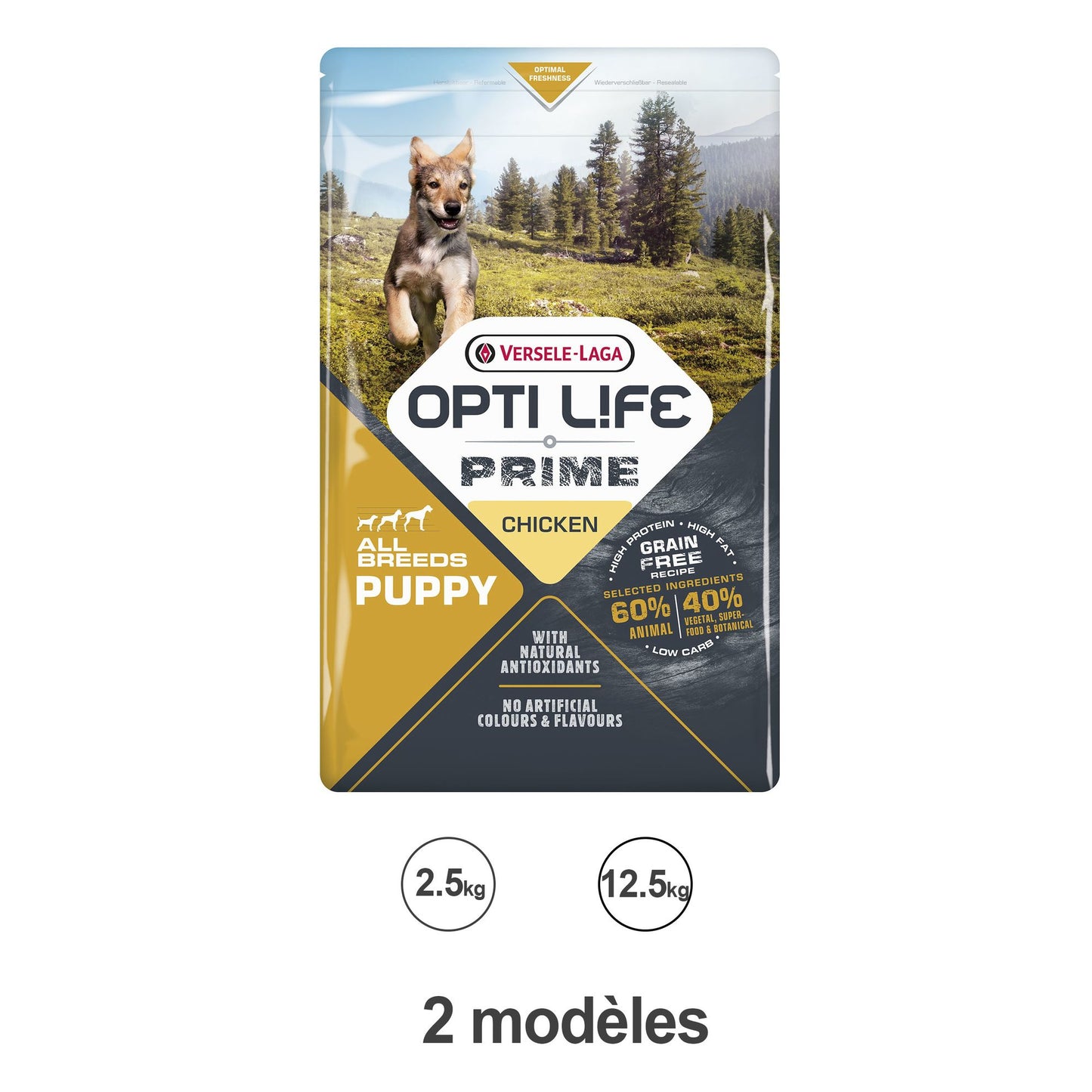 Croquettes Opti Life Prime Puppy au poulet sans céréales