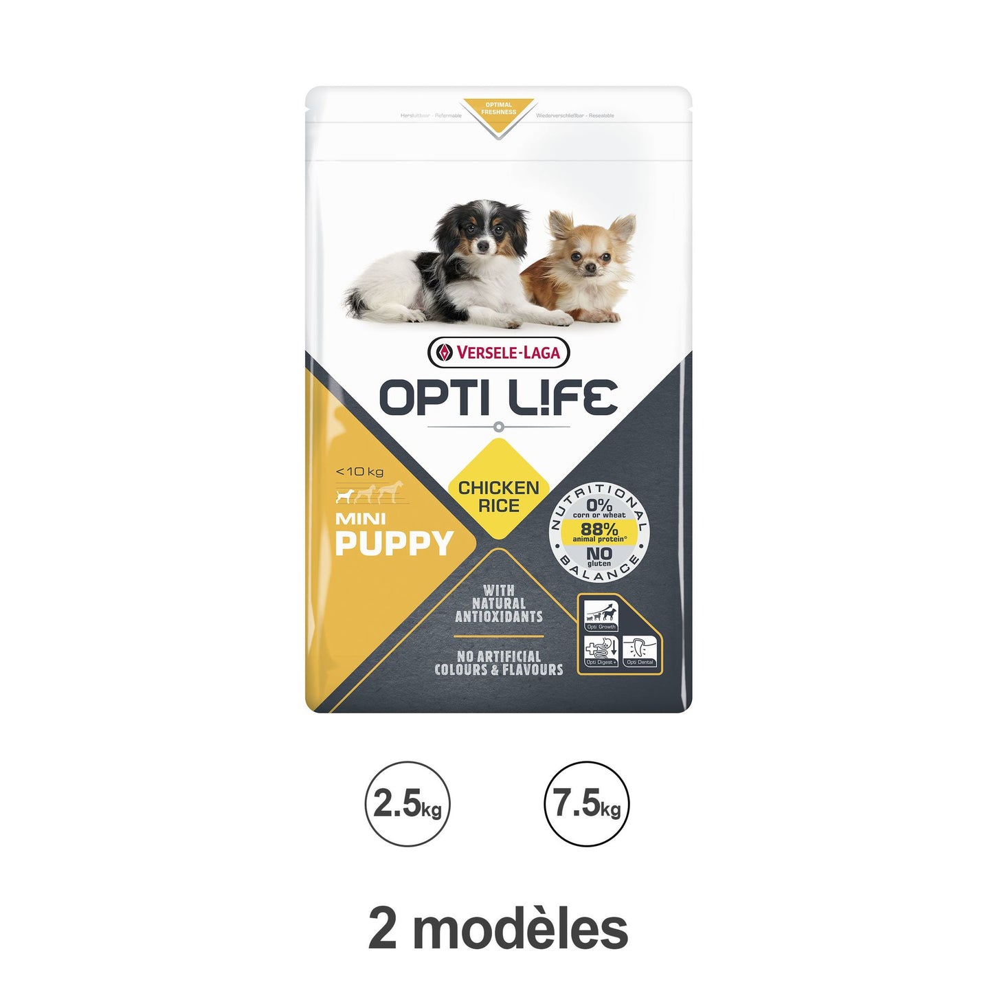 Croquettes Opti Life Puppy Mini au poulet pour chiot petite race