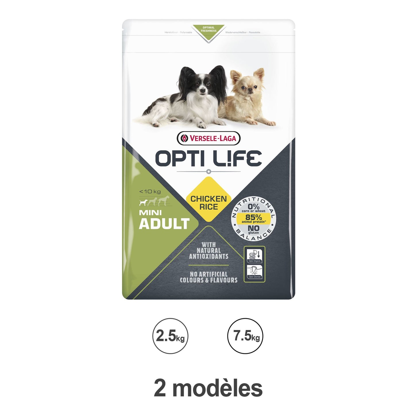 Croquettes Opti Life Adult Mini au poulet pour petit chien