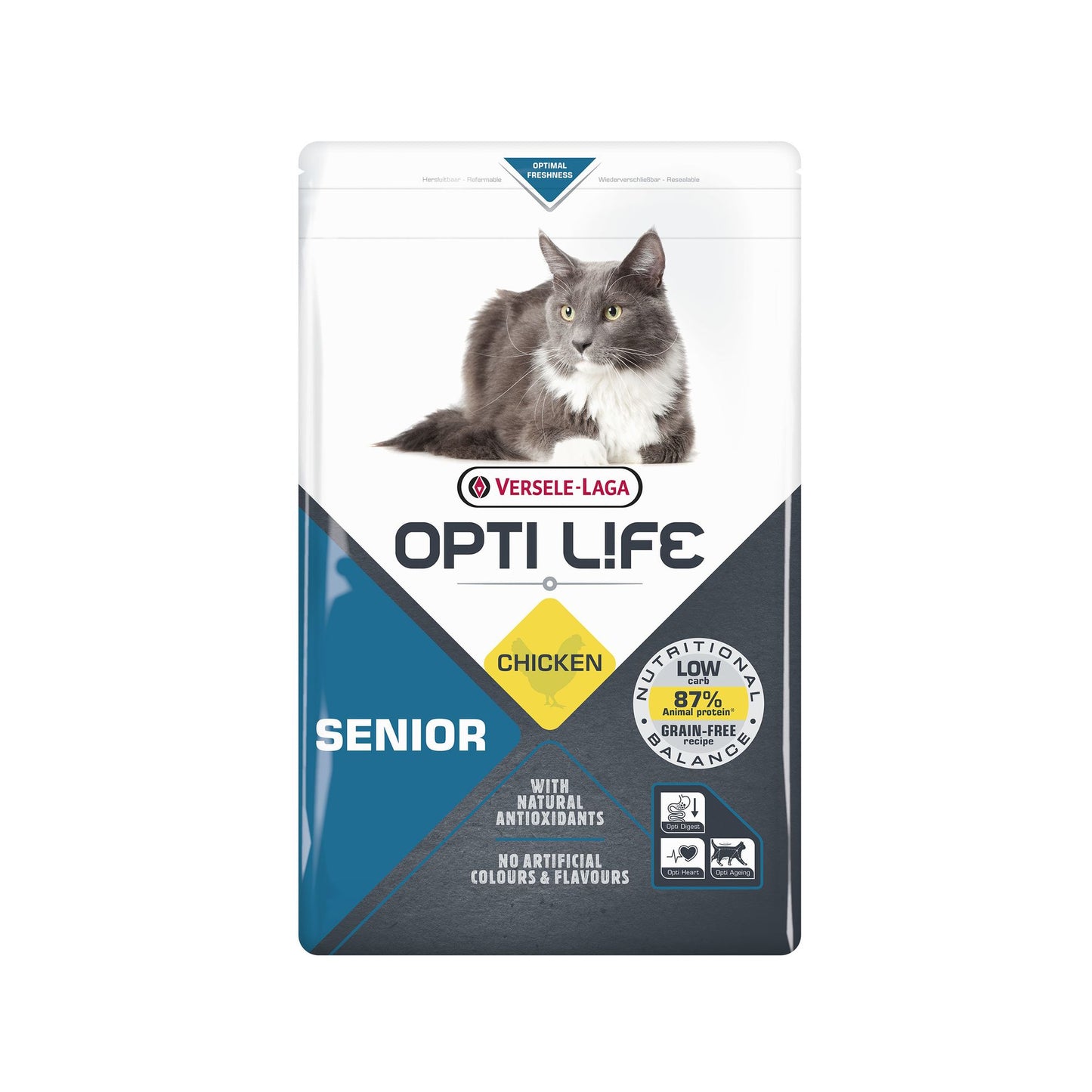 Croquettes Opti Life Chat Senior au poulet 2,5 kg