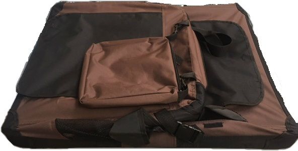 Topmast Nylon Reisbench - Premium Serie - Bruin - Opvouwbaar