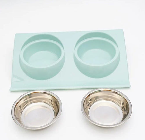 Gamelle Double Topmast - Inox et Rose 16 cm