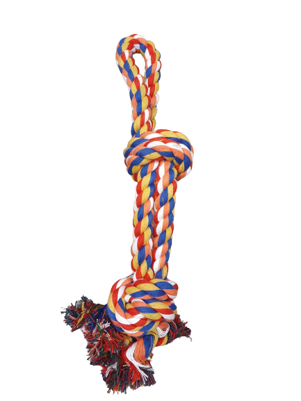 Kauwkatoen knoop dubbel  40 cm