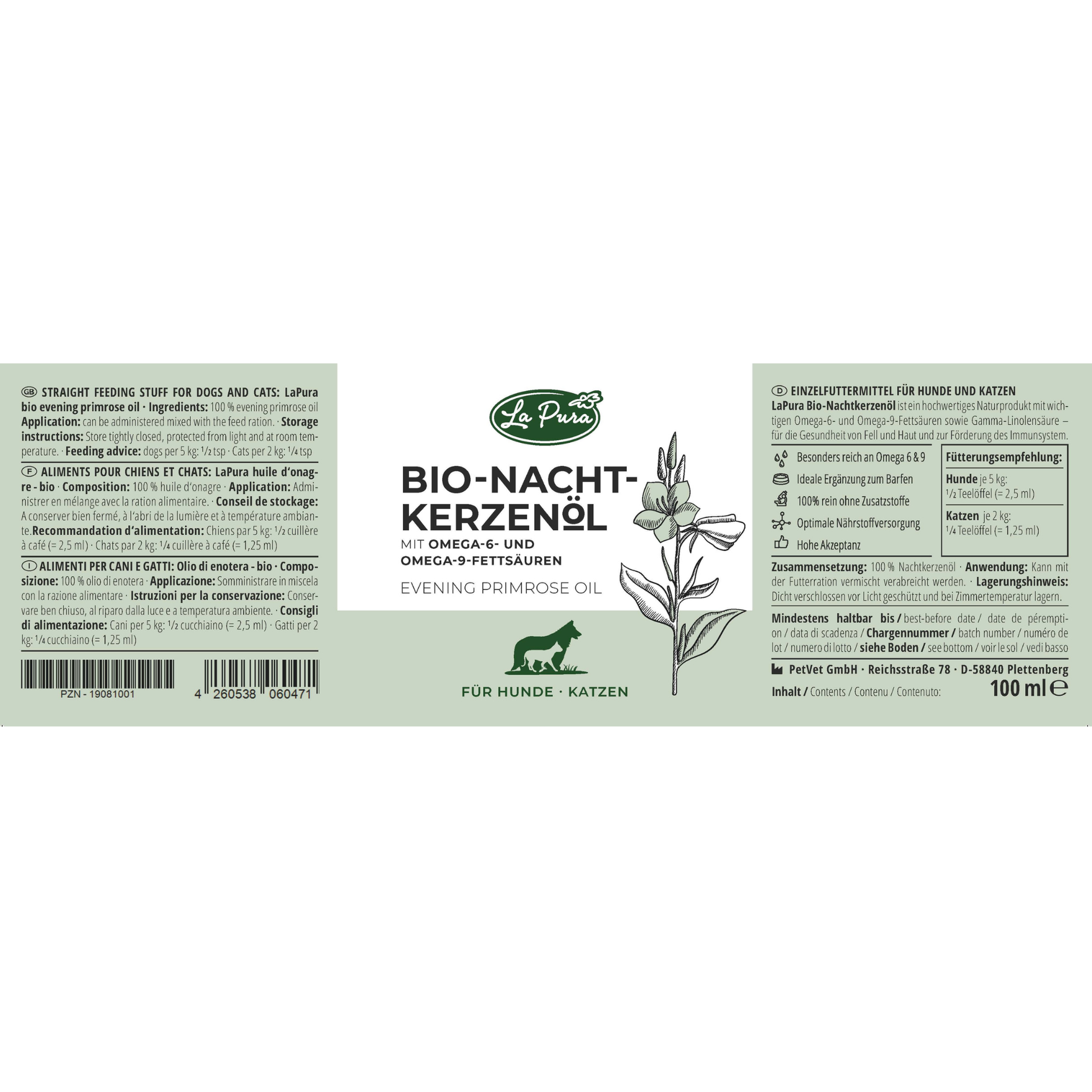 Huile de primevère bio LaPura 100 ml Kauartikel.com GmbH