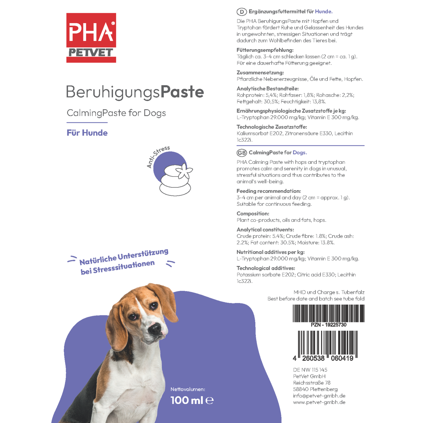 Pâte Apaisante PHA – Soutien naturel contre le stress 🐾100 ml Kauartikel.com GmbH