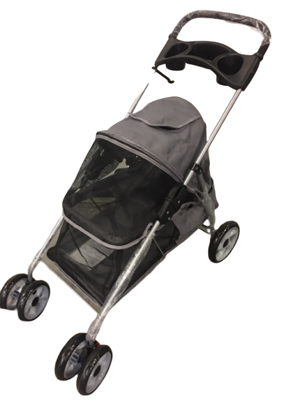 Buggy pour Chien 4 Roues Antracite 94 x 46 x 91,5 cm