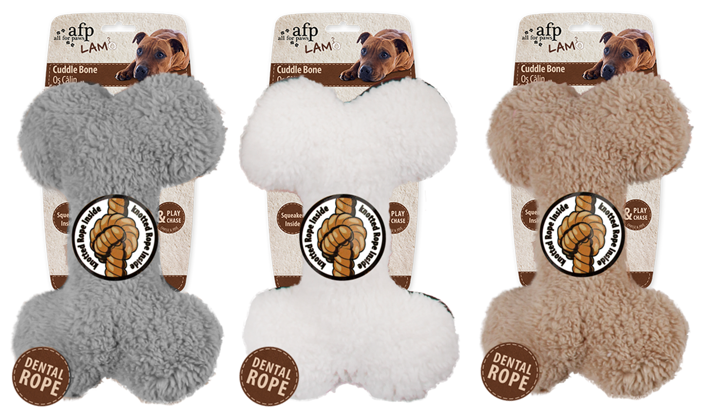AFP Lambswool - Os en peluche pour chien