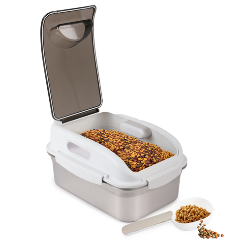 Boîte de conservation croquettes inox – Hermétique & hygiénique