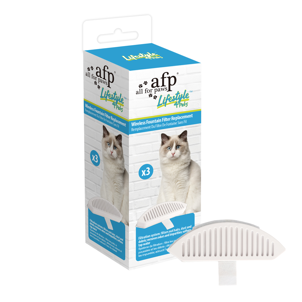 AFP Lifestyle 4 Pets - Lot de 3 filtres fontaine