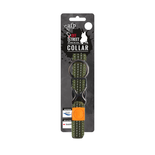 Collier Confort AFP – Néoprène Résistant et Réfléchissant vert olive