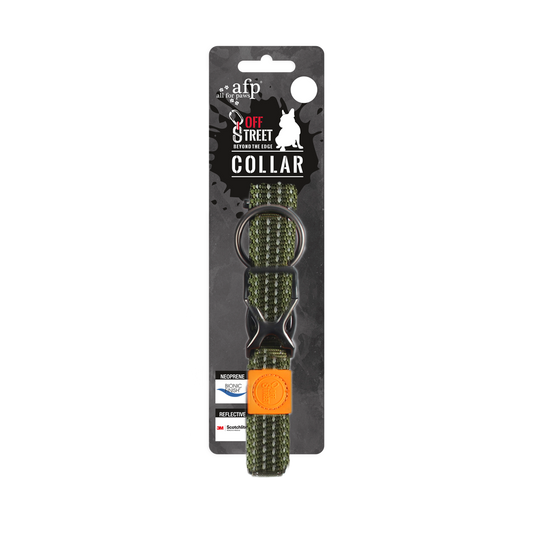AFP Off Street - Dog Collar Olive Green L