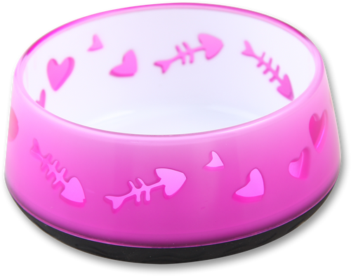 Gamelle chat antidérapante – Stable, pratique & facile à nettoyer rose