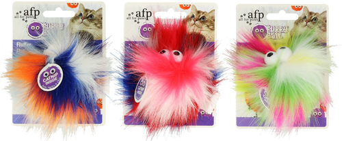 Balle peluche pour chat à poils longs avec herbe à chat – AFP Furry Fluffy Ball