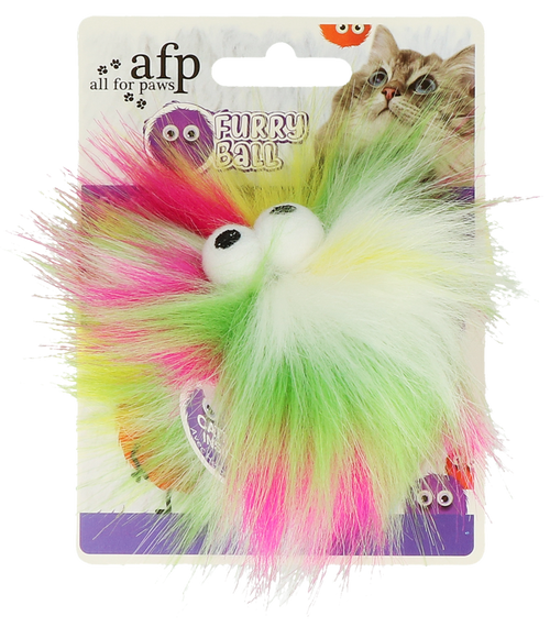 Balle peluche pour chat à poils longs avec herbe à chat – AFP Furry Fluffy Ball