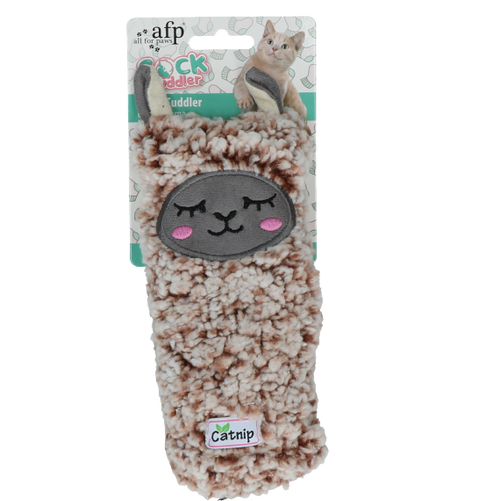 Jouet peluche Lama pour chat avec herbe à chat