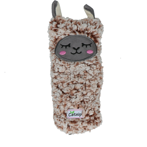 Jouet peluche Lama pour chat avec herbe à chat