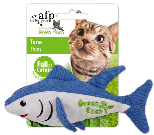 Jouet poisson pour chat à l’herbe à chat – Green Rush Thon 16 cm