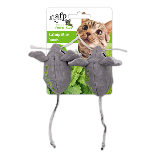 Jouets souris pour chat à l’herbe à chat – Green Rush (lot de 2)