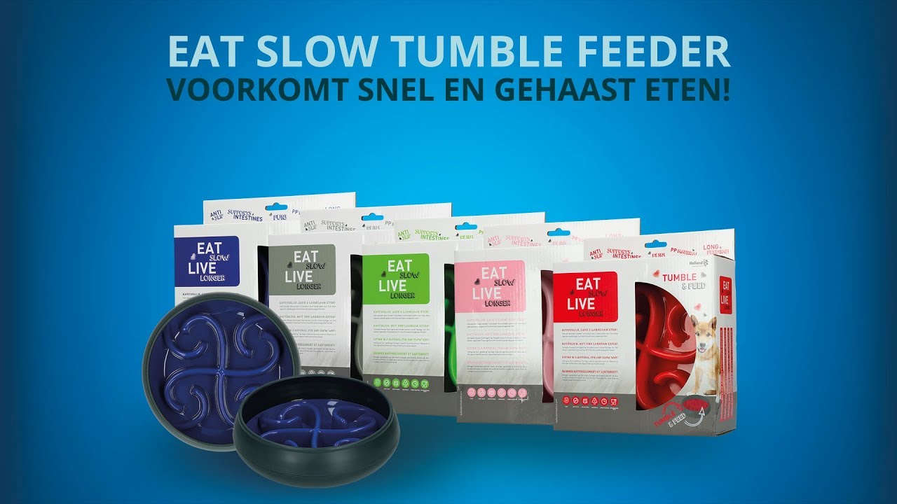Eat Slow Live Longer Tumble Feeder Pink