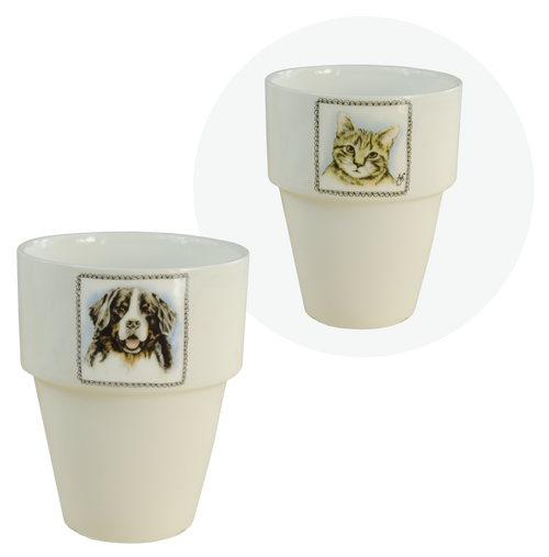 Boerenwinkel – Mug à lait motif chat & chien