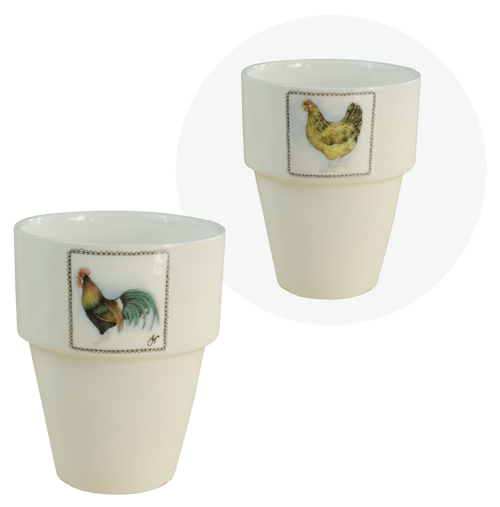 Boerenwinkel – Mug à lait motif coq & poule