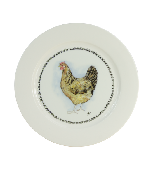 Boerenwinkel – Assiette petit-déjeuner motif poule