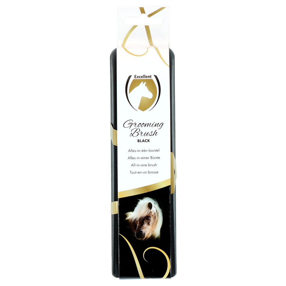 Brosse de pansage M noir