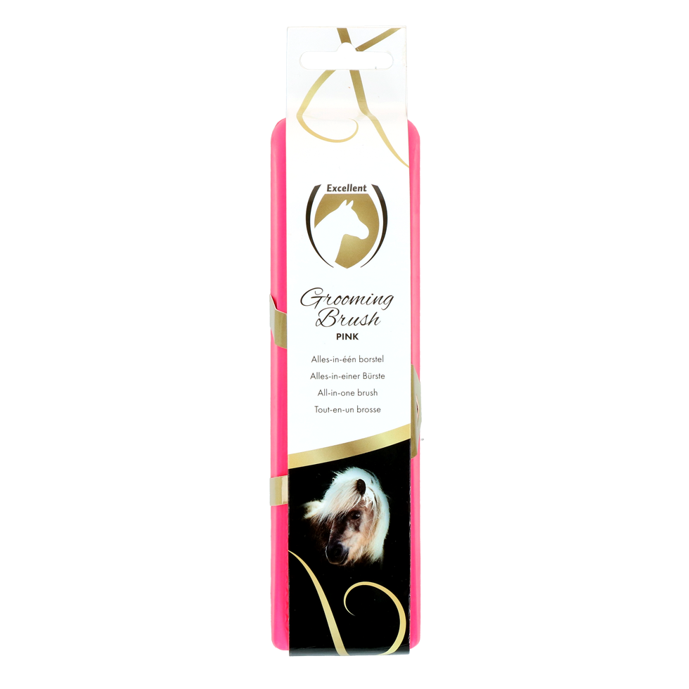 Excellent Horse Grooming Brush M Pink