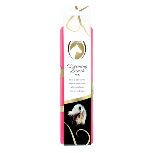 Brosse de toilettage cheval multifonction – Rose