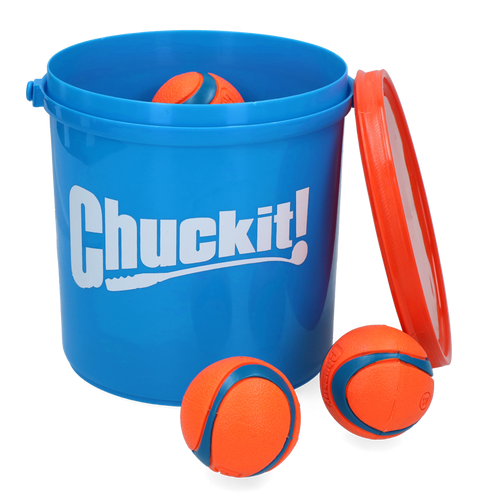 Chuckit! Bucket avec 8 balles Medium — Jouer, rincer, ranger… en un seul geste
