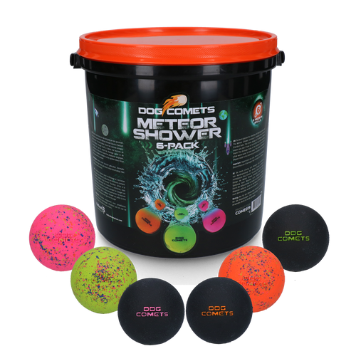 Seau de 6 balles Dog Comets Meteor Shower — Stardust taille M
