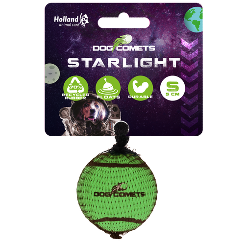 Balle de tennis phosphorescente Dog Comets Starlight