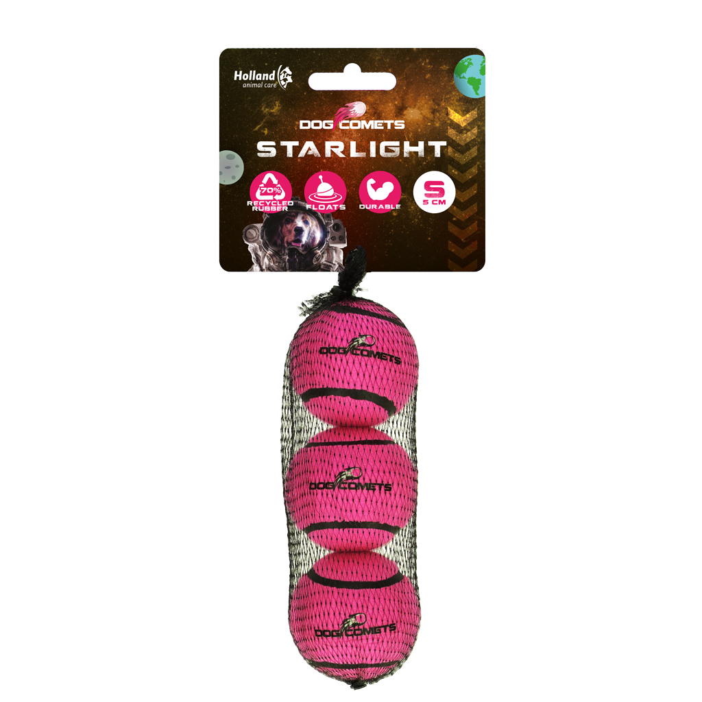 Balles Starlight roses lot de 3 S