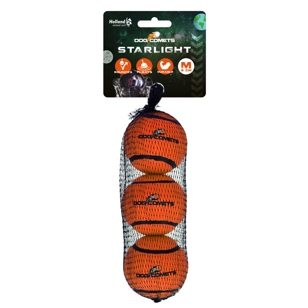 Balles Starlight orange lot de 3 M