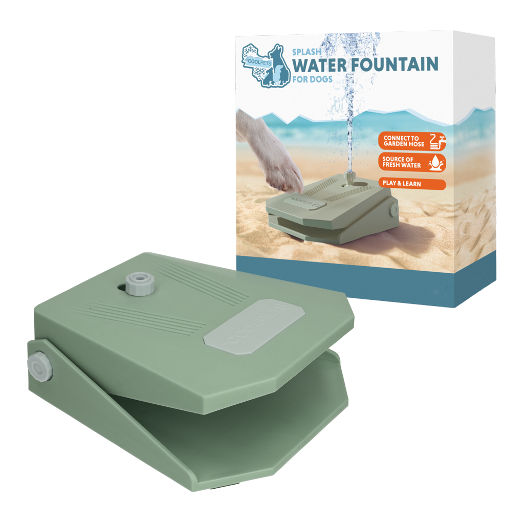 Coolpets Splash Water Fountain Olive green