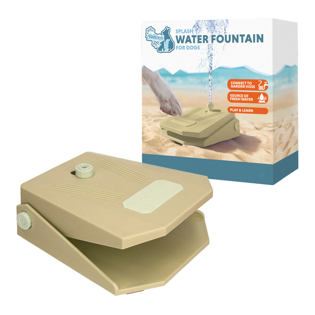 Fontaine à eau chien Coolpets Splash – pédale interactive & rafraîchissante - Vert Coolpets