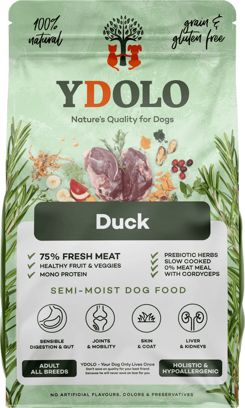YDOLO Healthy & Pure Canard — Croquettes semi-humides chien