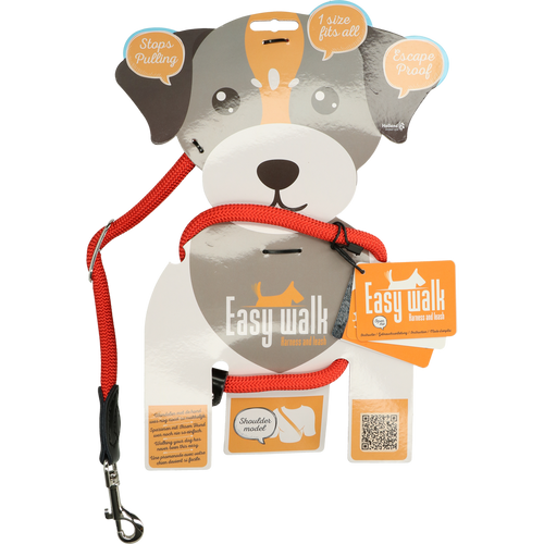 Easy Walk – Laisse-harnais rouge Regular 345 cm