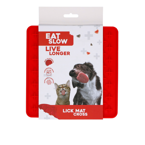 Eat Slow Live Longer Lick Mat — Cross Pattern
