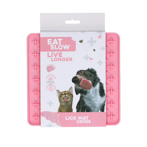 Eat Slow Live Longer Lick Mat — Cross Pattern