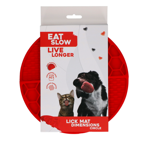 Eat Slow Live Longer Lick Mat Dimensions — Round