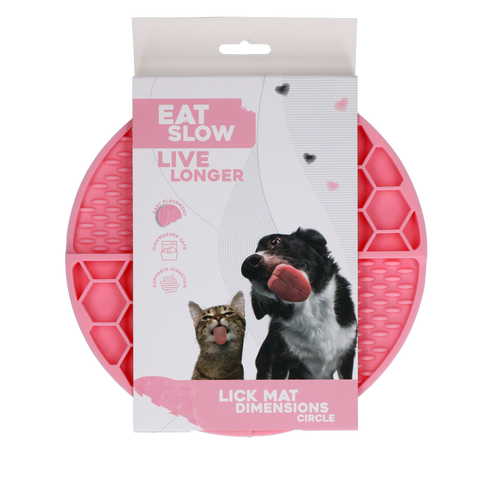 Eat Slow Live Longer Lick Mat Dimensions — Round